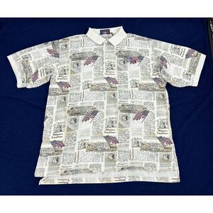 US Open Golf Collection Shirt Men's XL American Flag Declaration of Independence